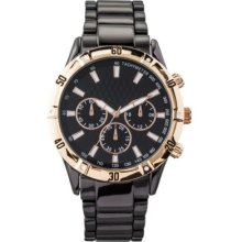 Men's Merona Gunmetal Bracelet Watch with Rose Gold