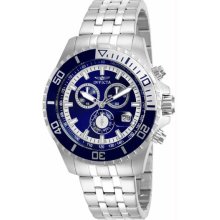 Men's Pro Diver Chronograph Stainless Steel Case and Bracelet Blue To