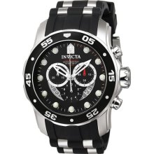 Men's Pro Diver Chronograph Black Polyurethane