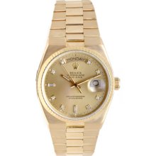 Men's Rolex 18k Gold Oysterquartz President Day-Date Watch 19018