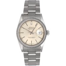 Men's Rolex Datejust Watch 16220 Silver Dial