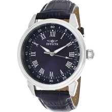 Men's Specialty Blue Dial Blue Genuine Leather ...