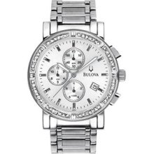 Men's Stainless Steel Chronograph Silver Dial with