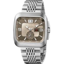 Men's Stainless Steel G-Coupe Quartz Brown Dial