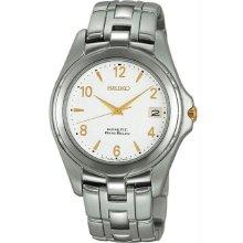 Men's Stainless Steel Kinetic Auto Relay White Dial