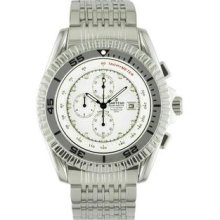 Men's Stainless Steel Ocean Master Diver Chronograph White