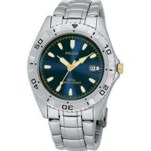 Men's Stainless Steel Sport Watch Blue