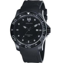 Mens Swiss Eagle Sea Bridge Black Silicon Strap Watch Xwa3837