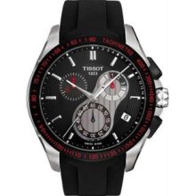 Men's T-Sport Veloci-T Quartz Chronograph Black Dial Black Red