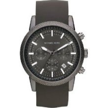 Michael Kors Men's Black Silicone Strap Quartz Chronograph