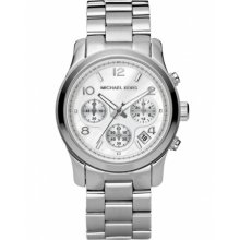 Michael Kors Watches Silver Midsized Chronograph Watch MK5076 OS (US)