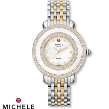 Michele Womenâ€™s Watch Cloette Diamond Two-Tone MWW20E000006- Women's