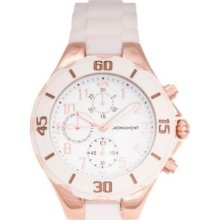 Monument Women's Sporty Quartz Rubber Strap Watch WHITE