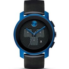 Movado Bold Blue Sandblasted Aluminum Case Watch 43.5mm