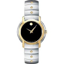 Movado S/steel Ladies Two Tone Watch $1595.00 Retail