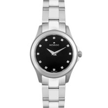 Movado Women's Junior Sport Black Dial Watch 0605963