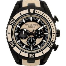 Mulco Men's & Women's Case Rrp $255 Black Leather Watch Mw5-1836-115