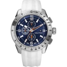 Nautica Men's N17593G White Resin Quartz Watch with White Dial