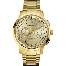 Nautica N23600G Nct 800 Gold Tone Stainless Steel Men's Watch