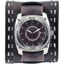 Nemesis Brown Round Mix and Match Leather Watch (Mix and match)