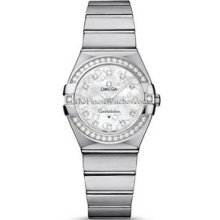 Omega Constellation Brushed Quartz 27mm Ladies Watch 12315276055005