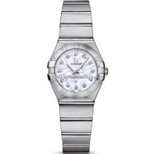 Omega Constellation Brushed Quartz 24mm Ladies Watch 12310246055001