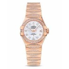 Omega Women's Constellation Mother Of Pearl & Diamonds Dial Watch 123.58.35.20.55.001