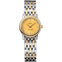 Omega Women's De Ville Yellow Dial Watch 4370.12.00