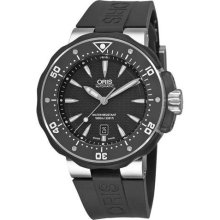 Oris Men's 'ProDiver Date' Black Rubber Strap Watch ...