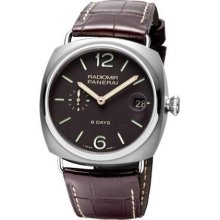 Panerai Radiomir 8 Days Brown Dial Mens Watch PAM00346