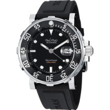 Paul Picot Watches Men's Black Dial Black Rubber Black Rubber/Black D