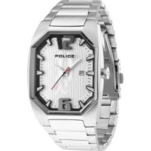 Police PL-12895JS-04M Women's Octane Textured White Dial Stainless Ste