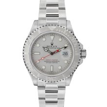 Pre-owned Rolex Men's Yachtmaster Stainless Steel Grey Watch