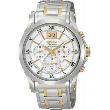 Premier Two Tone Stainless Steel Chronograph White Dial