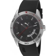 PU103161005 Puma Circuit-Large Silver Black Watch