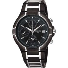 Pulsar Men's Black Ion Plated Chronograph Bracelet PF3547X1 Watch