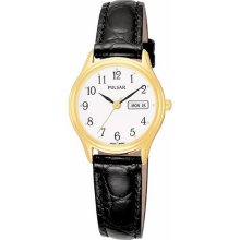 Pulsar Womens Leather Strap Watch