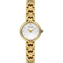 Pulsar Women's Silver Dial Yellow Gold Tone