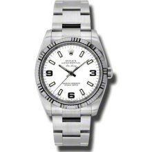 Rolex Air-King White Gold Fluted Bezel 114234 sro