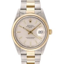 Rolex Date Men's Watch 15203 Silver dial