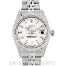 Rolex Datejust Ladies Steel 18k White Gold Watch 79174