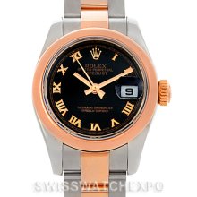 Rolex Datejust Ladies Steel 18K Rose Gold Watch 179161