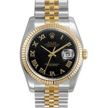 Rolex Datejust Mens 31 Jewels Automatic Watch 116233-BKSBRJ