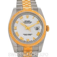 Rolex Datejust Mens Steel 18K Yellow Gold 116233