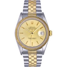 Rolex Datejust Men's Watch 16233 Champagne Dial