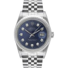 Rolex Datejust Quickset Date Stainless Steel Jubilee Diamond Dial