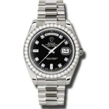 Rolex Diamond Bezel 41mm 218349 BKCAP MEN'S WATCH