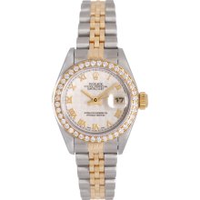 Rolex Ladies Datejust Watch 79173 Ivory Pyramid Dial