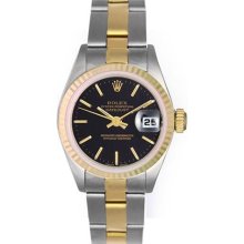 Rolex Ladys Stainless Steel & 18K Gold Datejust Model 69173 Oyste ...