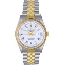 Rolex Men's Date Watch 15053 White dial